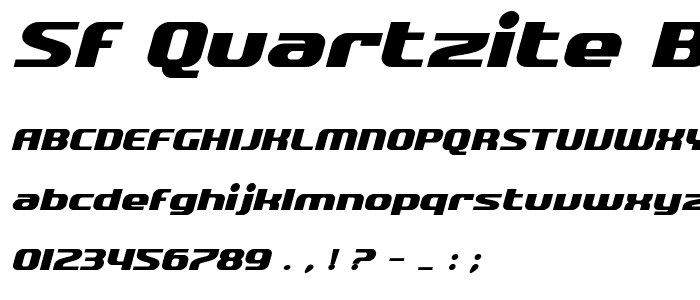 SF Quartzite Bold Oblique font